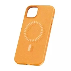 Cover Iphone 15 Pro Max Magsafe Fauxther Series Baseus - Sunset Orange
